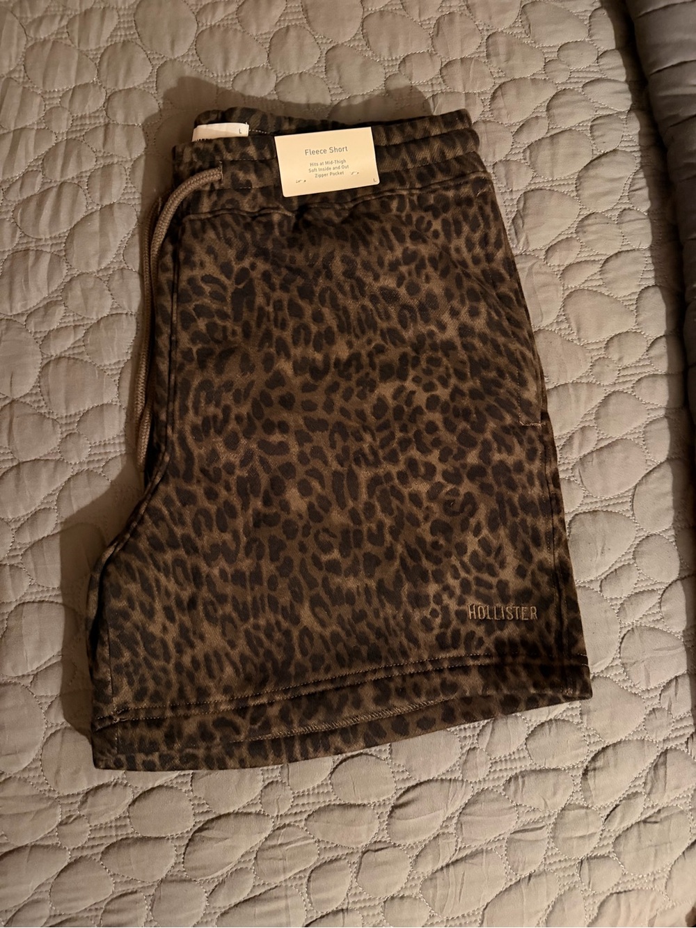 Hollister Black Fleece Shorts with Zipper Pocket
